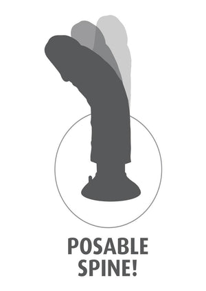 King Cock Vibrating Dildo - Flesh/Vanilla - 7in
