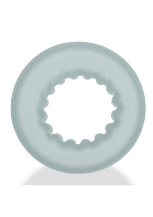 Oxballs Axis Rib Griphold Cockring - Clear/Clear Ice
