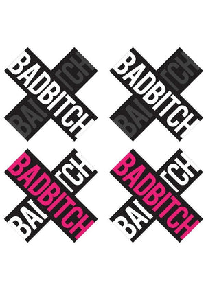 Peekaboo Bad Bitch X Pasties - Black/Red