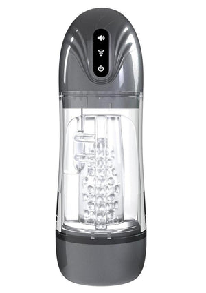 Pumped Sonicpull 10 Function Multimedia Enhanced Masturbator - Grey/Gun Metal