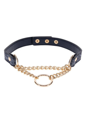 Sex and Mischief Cougar Day Collar - Blue/Gold/Navy