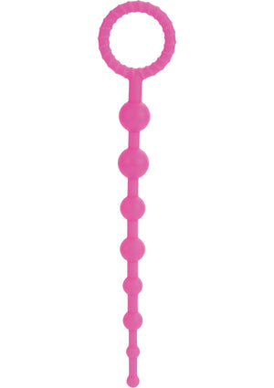 Booty Call X-10 Silicone Anal Beads - Pink