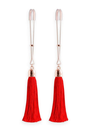 Bound Nipple Clamps T1 - Metal/Red/Rose Gold