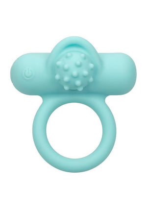 Couple's Enhancers Silicone Rechargeable Nubby Lover's Delight - Teal