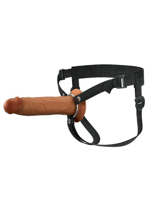 Fantasy X-Tensions Elite Silicone Dual Density Hollow Strap-On - Caramel - 9in