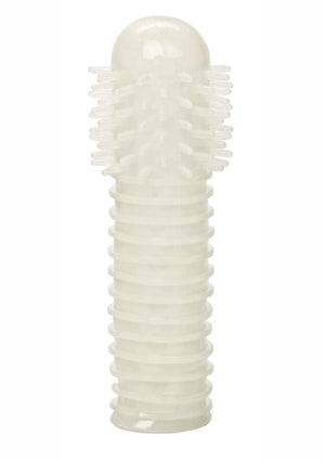 Glow In The Dark Reversible Penis Sleeve - Clear/Glow In The Dark