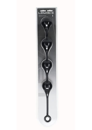 Levelz Waterdrop Silicone Anal Balls - Black - XXLarge - 60mm