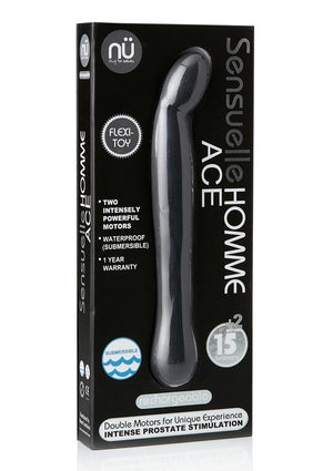 Nu Sensuelle Homme Ace Rechargeable Silicone Prostate Massager - Black