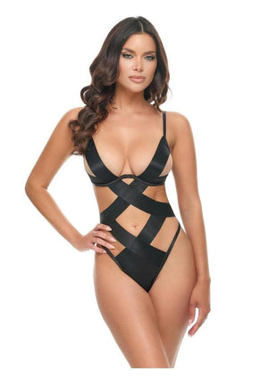 Oh LA LA Cheri Lacie Teddy - Black - Medium/Small