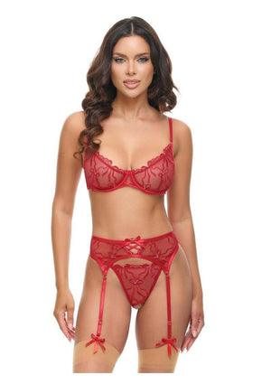 Oh LA LA Cheri Mariah - Red - Small - 3 Piece/Set