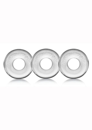 Oxballs Ringer Donut Cock Ring - Clear - 3 Pack