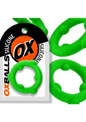 Oxballs Spinner Single Silicone Cock Ring - Frog - Green