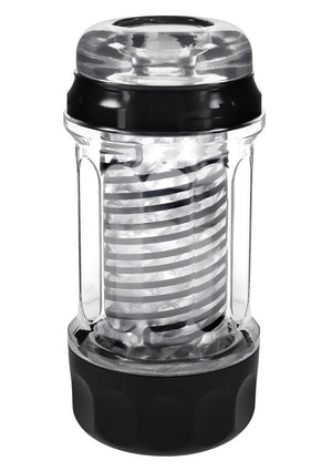 Playboy Spring Fling Rechargeable Stroker - Black/Clear - Large