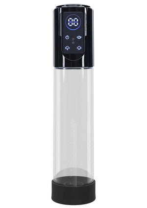 Pumped Megalift Automatic 6 Function Rechargeable Penis Pump - Black