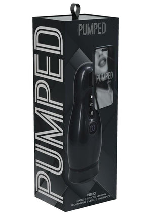 Pumped Virtuo 10 Function Rechargeable Masturbator with Phone Attachment - Grey/Gun Metal