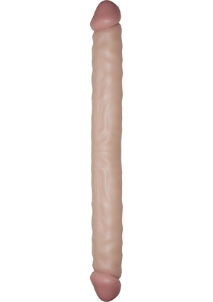 Real Skin All American Whoppers Double Dildo Dildo - Flesh/Vanilla - 13in