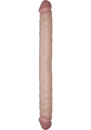 Real Skin All American Whoppers Double Dildo Dildo - Flesh/Vanilla - 18in