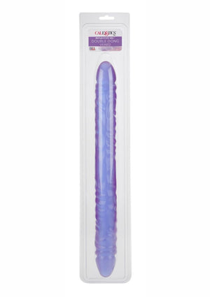 Reflective Gel Veined Double Dildo - Purple - 18in