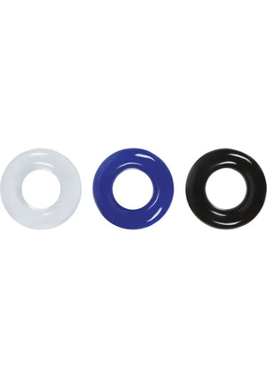 Renegade Stamina Rings Cock Rings - Assorted Colors - Set Of 3