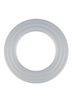 Rock Solid Perfect Present Silicone Cock Ring Holiday Edition - Frost/White - 3 Pack