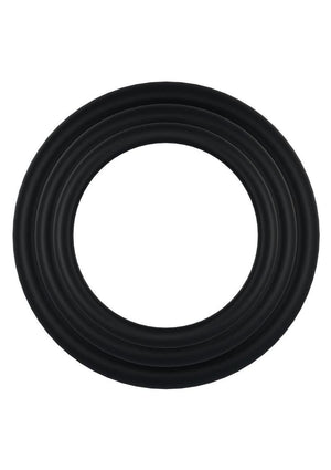 Rock Solid Tri-Pack Rubber Gasket Cock Ring - Black