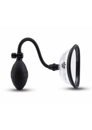 Size Up Classic Pussy Pump with Two Chambers - Black/Clear