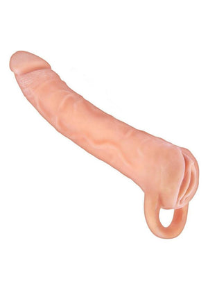 The Great Extender 2 In 1 Extender and Masturbator - Vanilla - 8in