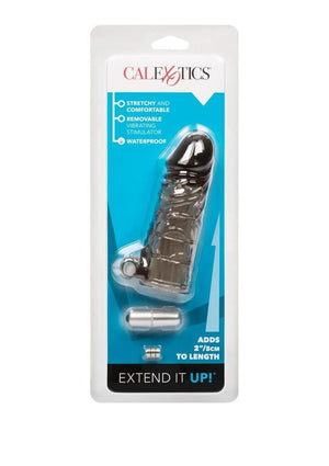 Up Extend It Up Vibrating Extension Sleeve - Smoke - 5in