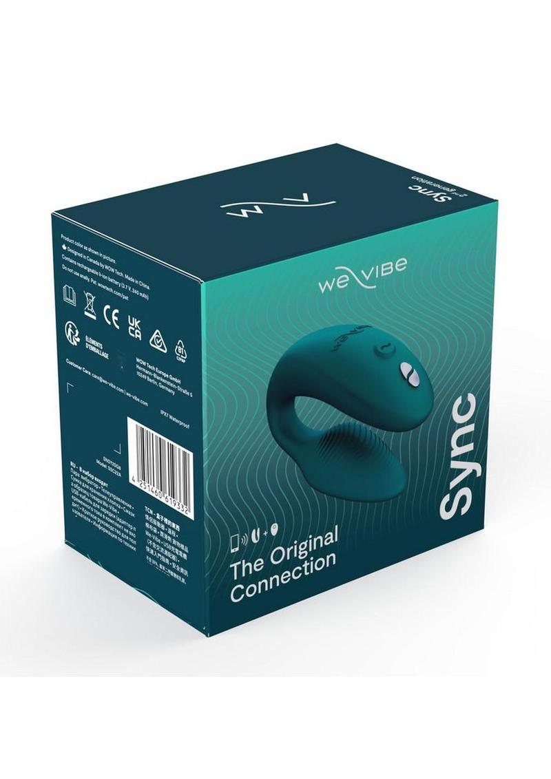We-Vibe Sync 2 Rechargeable Silicone Couples Vibrator with Remote Control - Velvet - Green