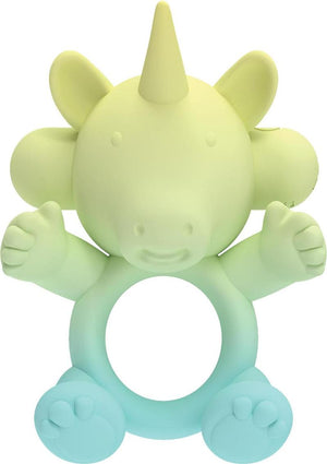 Wet Dreams Uni Horn Rechargeable Silicone Cock Ring - Multicolor