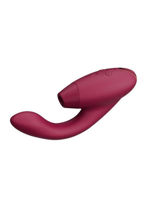 Womanizer Duo 2 Silicone Rechargeable Clitoral and G-Spot Stimulator - Bordeaux/Red