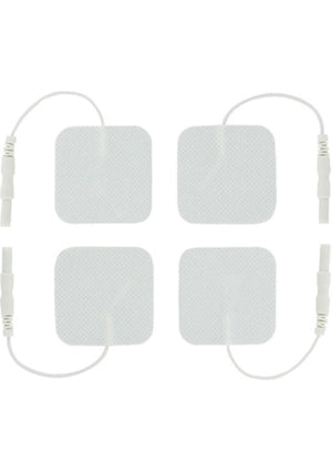 Zeus Electrosex Adhesive Electro-Pads - White - 4 Pack